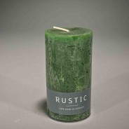 Moccolo candela rustico  - 60x110 Mm / Verde