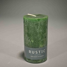 Moccolo candela rustico  - 60x110 Mm / Verde