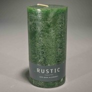 Moccolo candela rustico  - 70x140 Mm / Verde