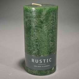 Moccolo candela rustico  - 70x140 Mm / Verde