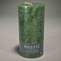 Moccolo candela rustico  - 70x140 Mm / Verde
