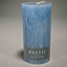 Moccolo candela rustico  - 70x140 Mm / Zaffiro