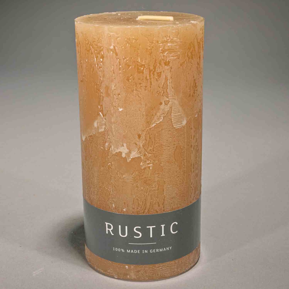 Moccolo candela rustico  - 70x140 Mm / Nocciola