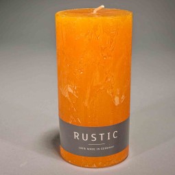 Moccolo candela rustico  - 70x140 Mm / Zafferano