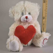 Orsetto con cuore - 20 Cm / Bianco