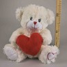 Orsetto con cuore - 25 Cm / Bianco