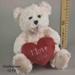 Orsetti con cuore "I love you" 12 PZ - 17 Cm