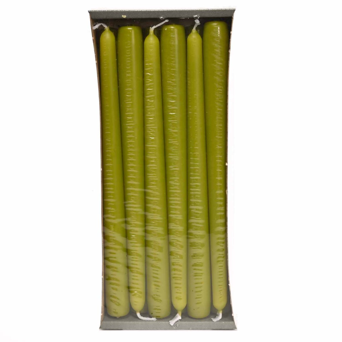 Candele coniche 12 PZ - 23x250 Mm / Verde oliva