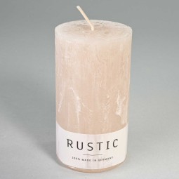 Moccolo candela rustico  - 60x110 Mm / Tortora