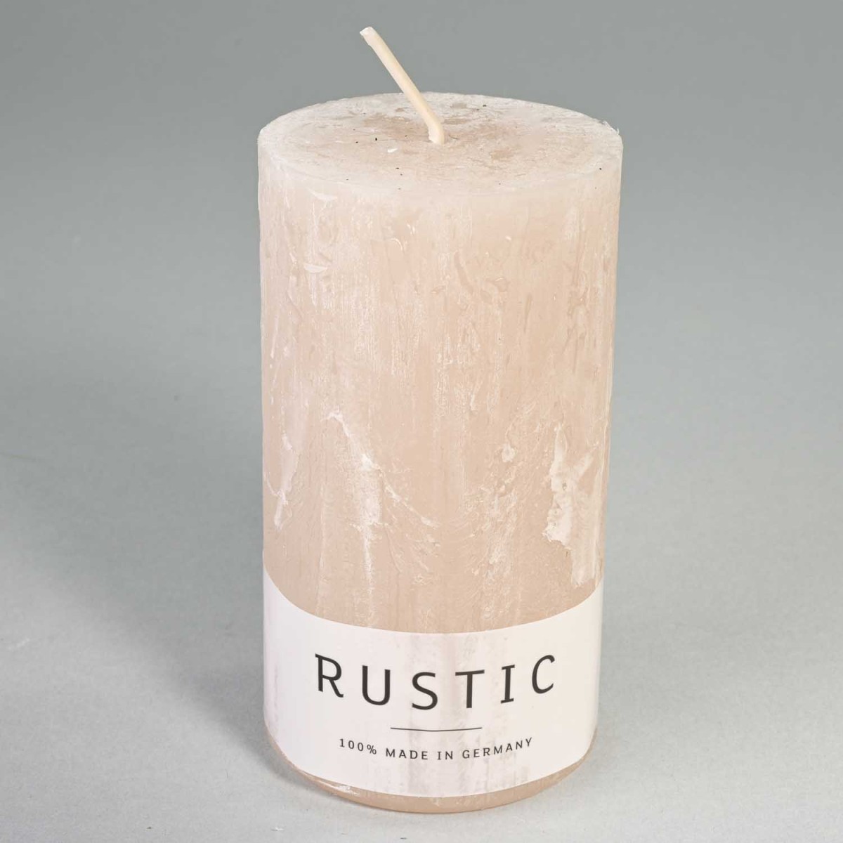 Moccolo candela rustico  - 60x110 Mm / Tortora