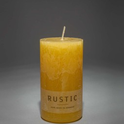 Moccolo candela rustico  - 60x110 Mm / Senape