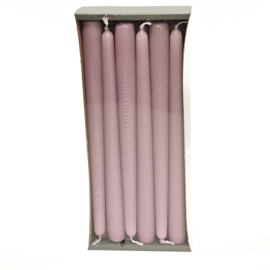 Candele coniche 12 PZ - 23x250 Mm / Rosa