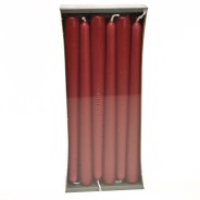 Candele coniche 12 PZ - 23x250 Mm / Rosso scuro