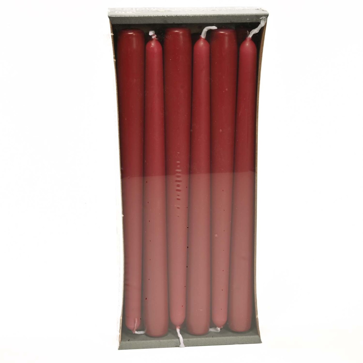Candele coniche 12 PZ - 23x250 Mm / Rosso scuro
