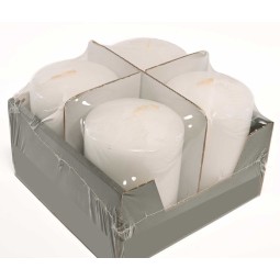 Moccoli candela 4 Pezzi - 80x120 Mm / Bianco