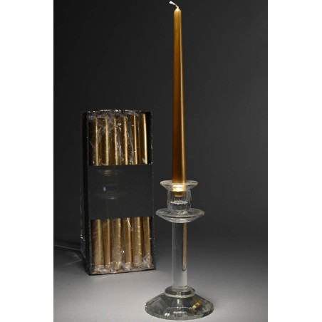 Candele coniche 12 PZ - 23x300 Mm / Oro