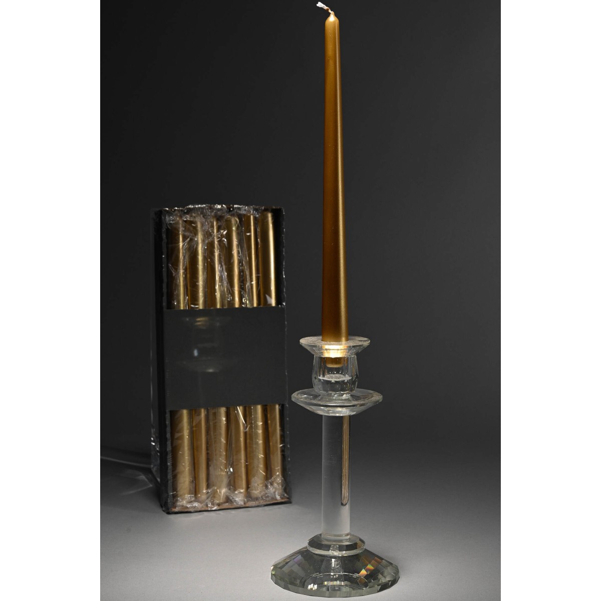 Candele coniche 12 PZ - 23x300 Mm / Oro