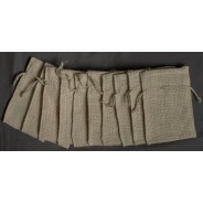 Sacchetti in juta 12X17 CM in 2 Colori - Confezione 10 pezzi - Bianco