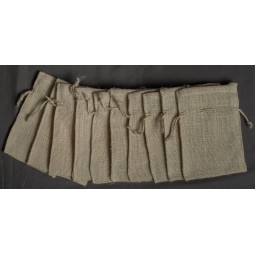 Sacchetti in juta 12X17 CM in 2 Colori - Confezione 10 pezzi - Bianco