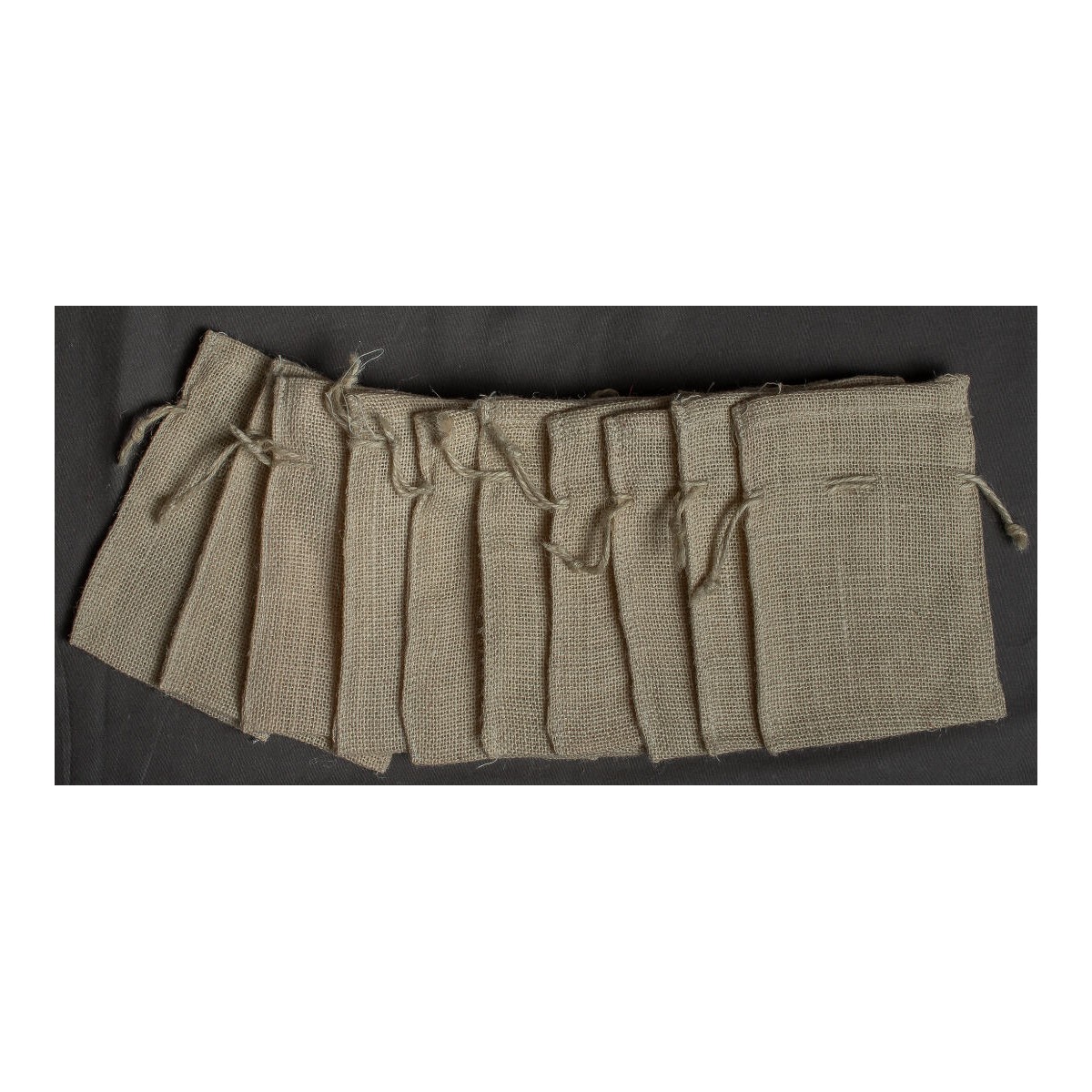 Sacchetti in juta 12X17 CM in 2 Colori - Confezione 10 pezzi - Bianco