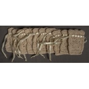 Sacchetti all'uncinetto 7,5 CM X 12 CM in vari colori - Busta 10 pezzi - Naturale