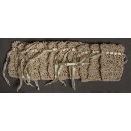 Sacchetti all'uncinetto 7,5 CM X 12 CM in vari colori - Busta 10 pezzi - Naturale