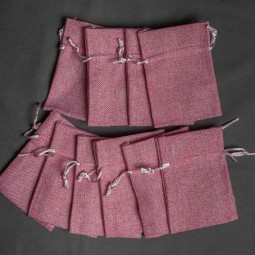 Sacchetti in tela 9 CM X 12 CM in 6 colori - Confezione 10 pezzi - Rosa