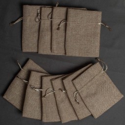 Sacchetti in tela 9 CM X 12 CM in 6 colori - Confezione 10 pezzi - Beige