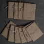 Sacchetti in tela 9 CM X 12 CM in 6 colori - Confezione 10 pezzi - Beige