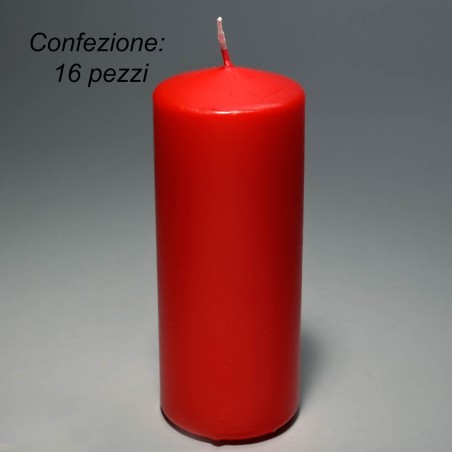Moccoli candela 16 PZ - 60x80 Mm / Rosso