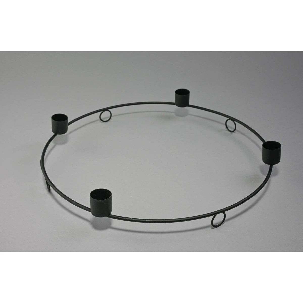 Portacandele in metallo - 30 Cm / Nero