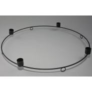 Portacandele in metallo - 40 Cm / Nero