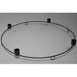 Portacandele in metallo - 40 Cm / Nero