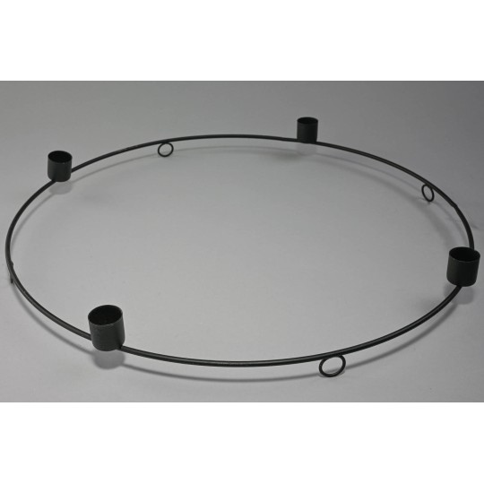 Portacandele in metallo - 40 Cm / Nero