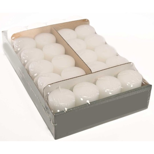 Moccoli candela 24 PZ - 60x40 Mm / Bianco