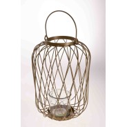 Lanterna in metallo - D 23,5 Cm / Oro