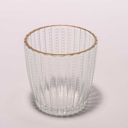 Portatealight in vetro - 7,5x7,5 Cm / Assortito