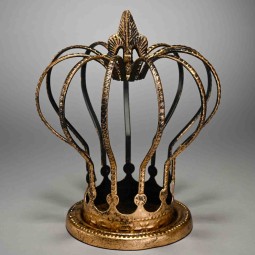 Porta tealight a corona in metallo - D 16x20 Cm / Bronzo