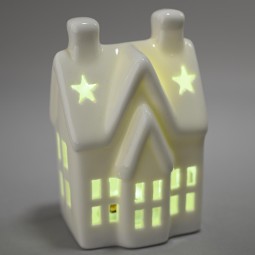 Casetta Porta tealight in ceramica - 7,5,5x11 Cm / Assortita