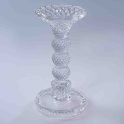 Portacandela in vetro - 8,8x16,7 Cm / Trasparente