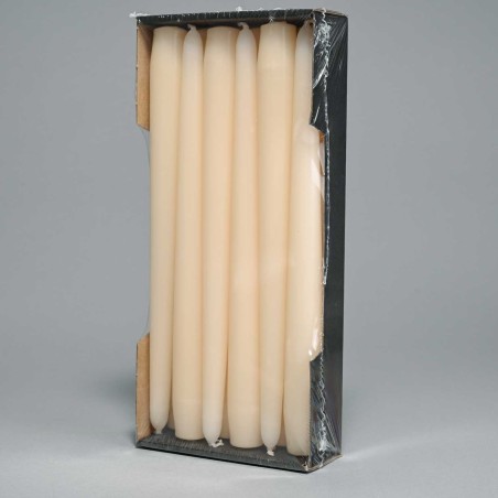 Candele coniche 12 PZ - 25x250 Mm / Panna
