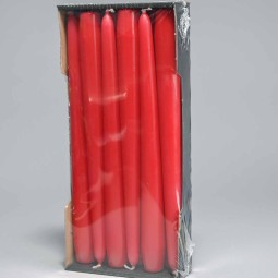 Candele coniche 12 PZ - 25x250 Mm / Rosso