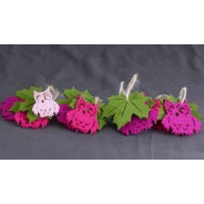 Gufi in feltro 6 PZ - 3,5 Cm / Assoriti