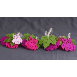 Gufi in feltro 6 PZ - 3,5 Cm / Assoriti