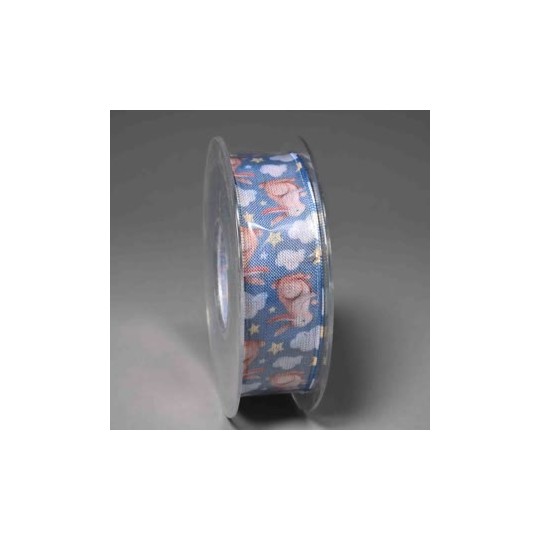 Nastro "Coniglietto" - 25 Mm x 15 M / Azzurro