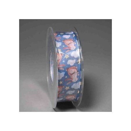 Nastro "Coniglietto" - 25 Mm x 15 M / Azzurro