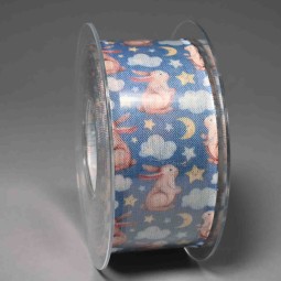 Nastro "Coniglietto" - 40 Mm x 15 M / Azzurro