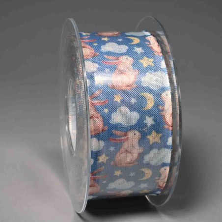Nastro "Coniglietto" - 40 Mm x 15 M / Azzurro