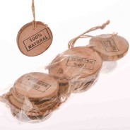 Confezione 12 chiudipacco in legno