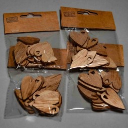 Cuori in legno - 2,5x4 Cm / Naturale